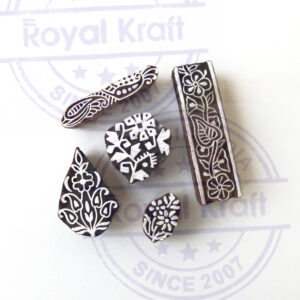 Floral Wooden Stamps - Set
