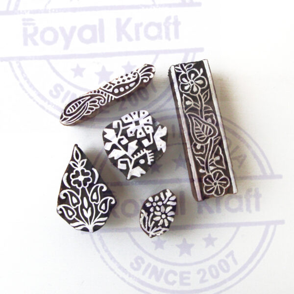 Floral Wooden Stamps - Set