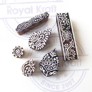 Floral Wooden Stamps - Set