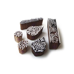 Floral Wooden Stamps - Set