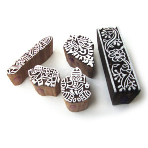 Indian Wooden Stamps - Set