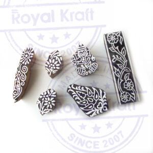 Floral Wooden Stamps - Set