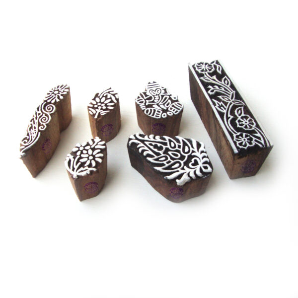 Floral Wooden Stamps - Set