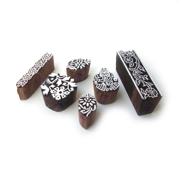 Floral Wooden Stamps - Set