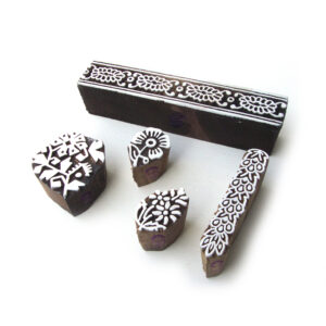 Floral Wooden Stamps - Set