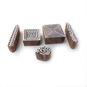 Square Wooden Stamps - Set