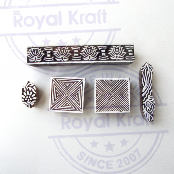 Square Wooden Stamps - Set