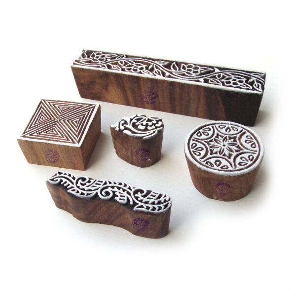 Floral Wooden Stamps - Set