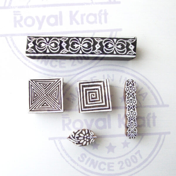Square Wooden Stamps - Set