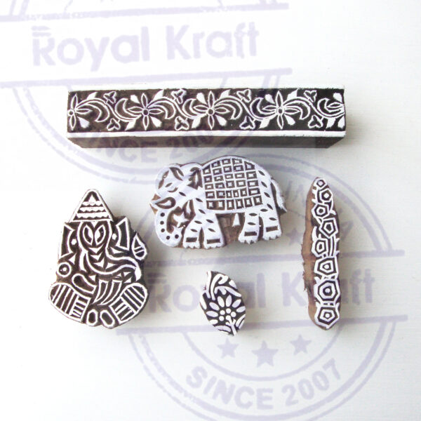 Indian Wooden Stamps - Set