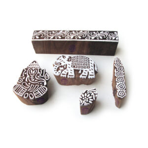 Indian Wooden Stamps - Set