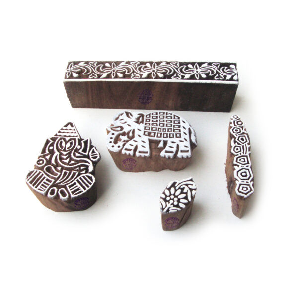 Indian Wooden Stamps - Set