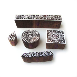 Floral Wooden Stamps - Set