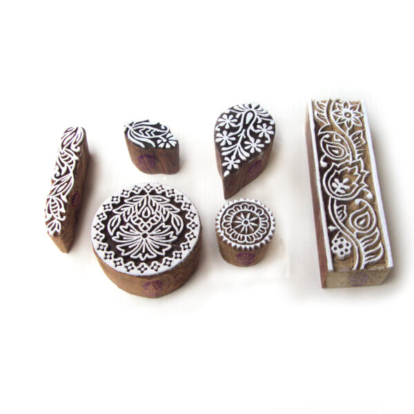 Floral Wooden Stamps - Set