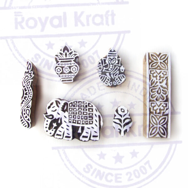 Indian Wooden Stamps - Set