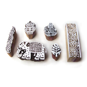 Indian Wooden Stamps - Set