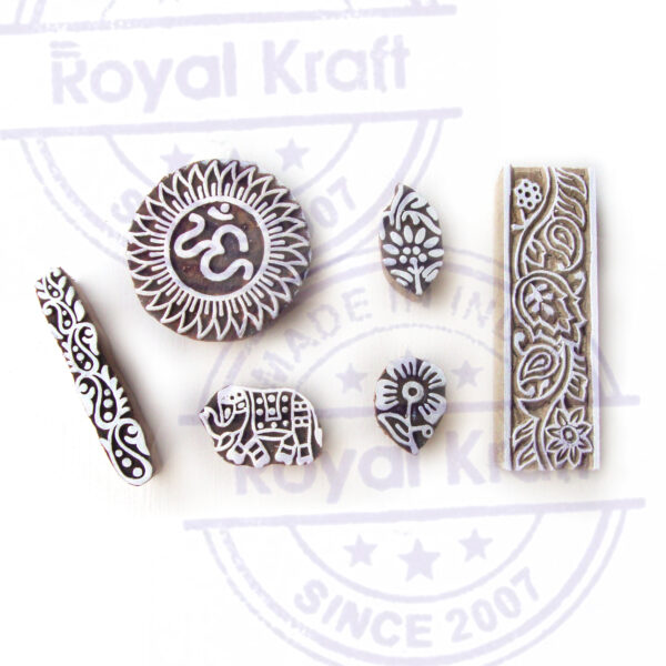 Indian Wooden Stamps - Set