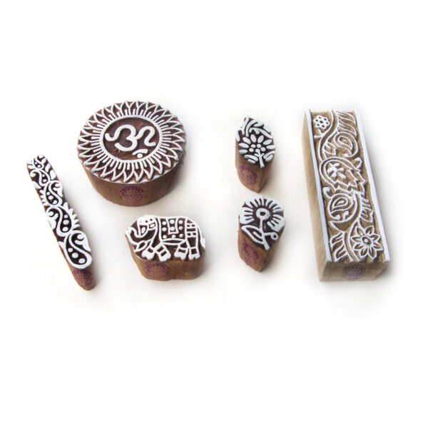 Indian Wooden Stamps - Set