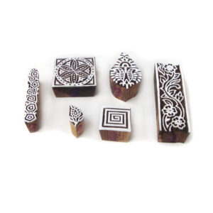 Floral Wooden Stamps - Set