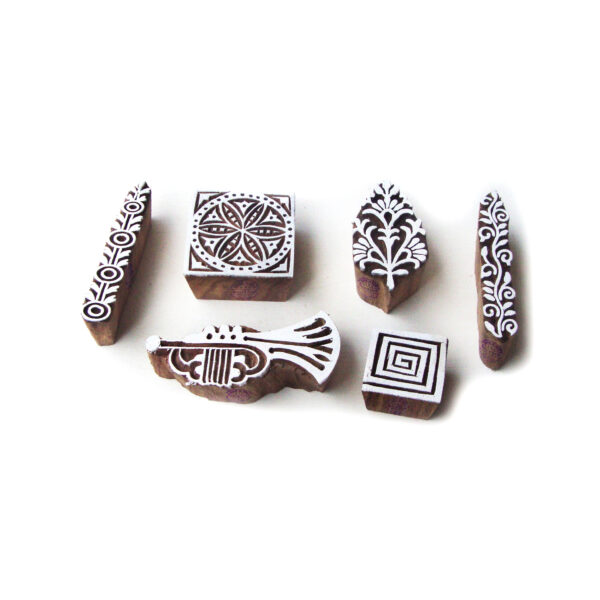 Indian Wooden Stamps - Set