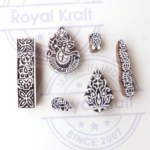 Indian Wooden Stamps - Set