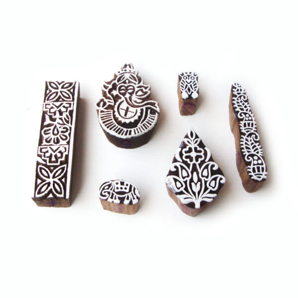 Indian Wooden Stamps - Set