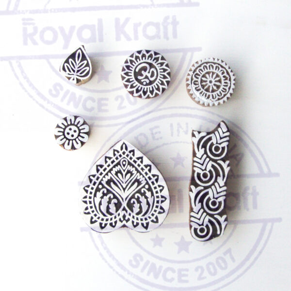 Floral Wooden Stamps - Set