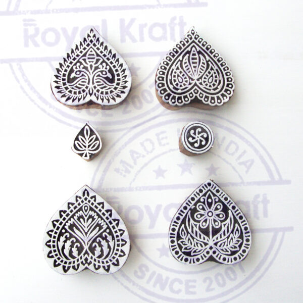 Heart Wooden Stamps - Set