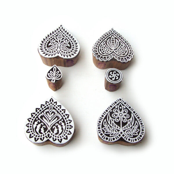 Heart Wooden Stamps - Set
