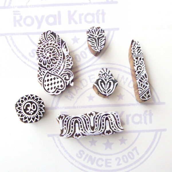 Floral Wooden Stamps - Set