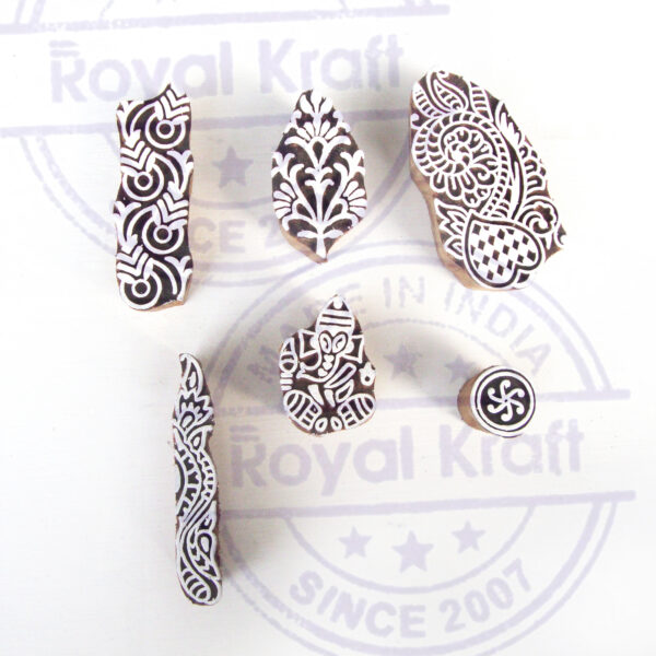 Indian Wooden Stamps - Set