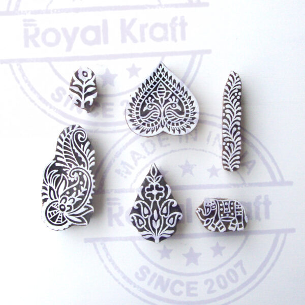 Floral Wooden Stamps - Set