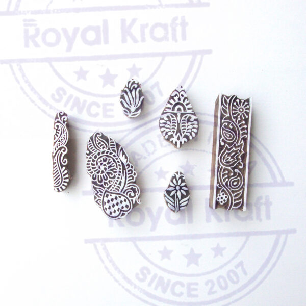 Floral Wooden Stamps - Set