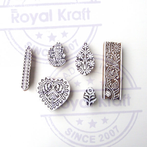 Floral Wooden Stamps - Set