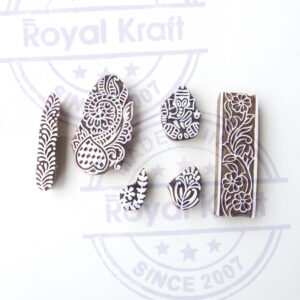 Floral Wooden Stamps - Set