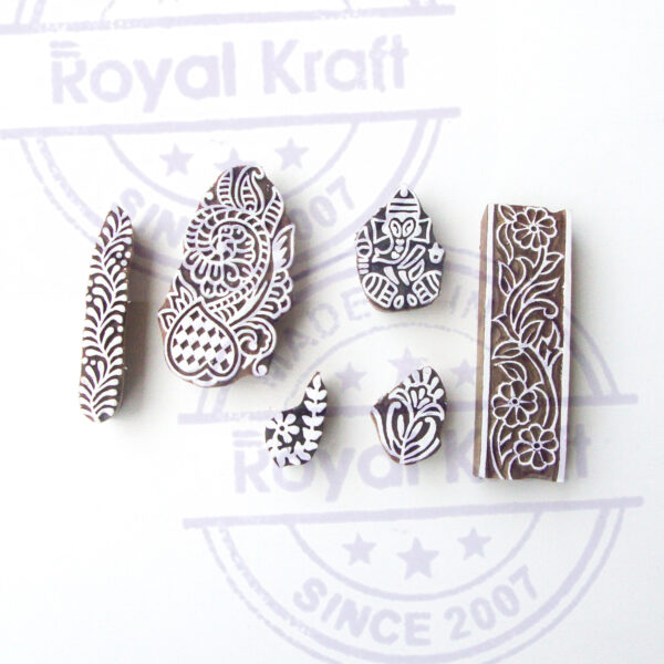 Floral Wooden Stamps - Set