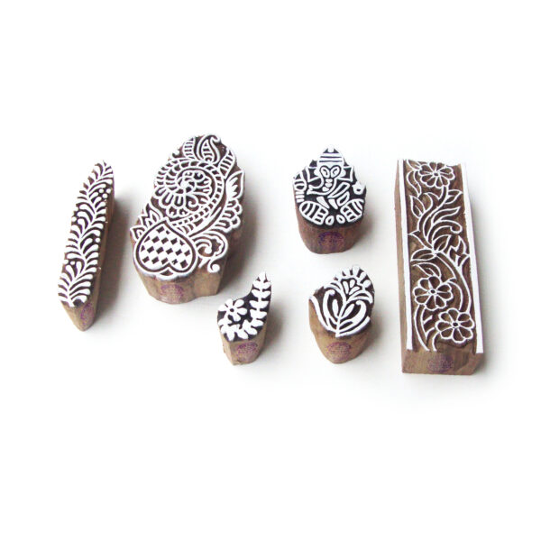 Floral Wooden Stamps - Set