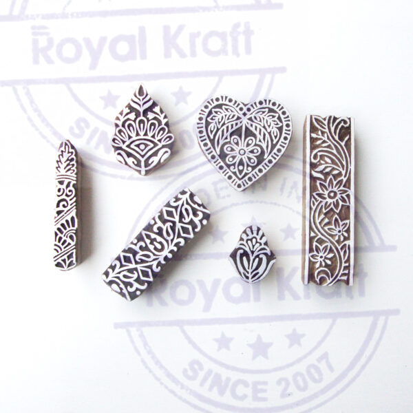 Floral Wooden Stamps - Set