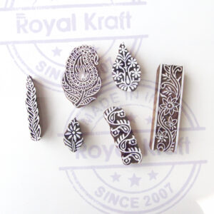Floral Wooden Stamps - Set