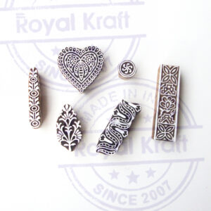 Floral Wooden Stamps - Set