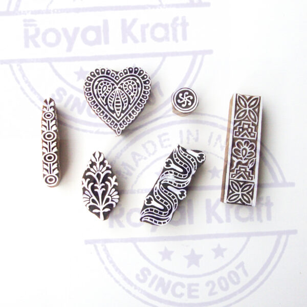 Floral Wooden Stamps - Set
