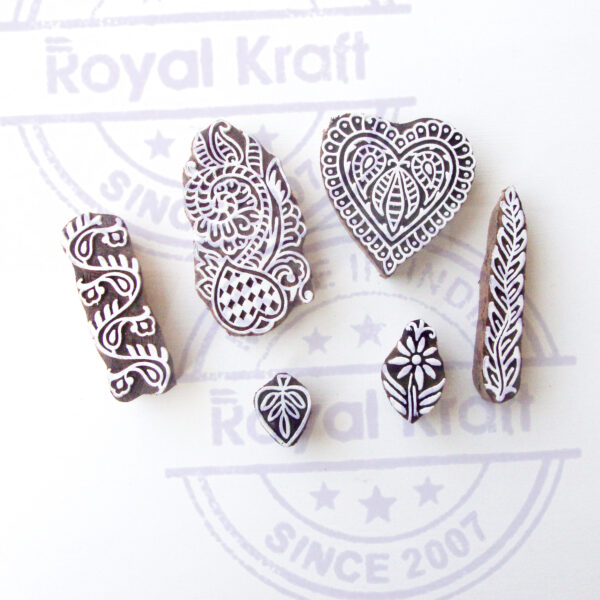 Heart Wooden Stamps - Set