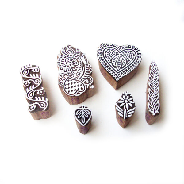 Heart Wooden Stamps - Set
