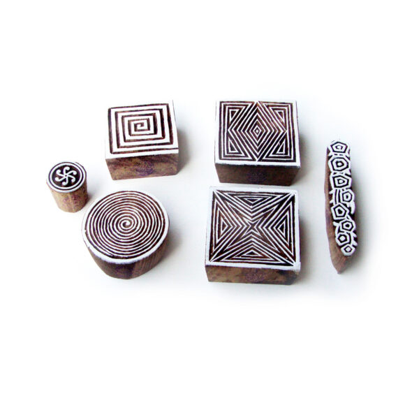 Square Wooden Stamps - Set