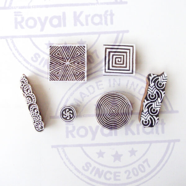 Square Wooden Stamps - Set