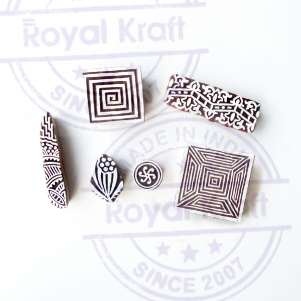 Square Wooden Stamps - Set