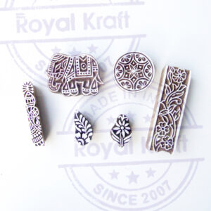 Indian Wooden Stamps - Set