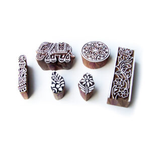 Indian Wooden Stamps - Set