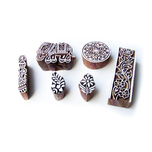 Indian Wooden Stamps - Set