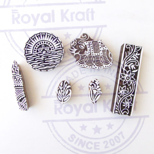 Indian Wooden Stamps - Set